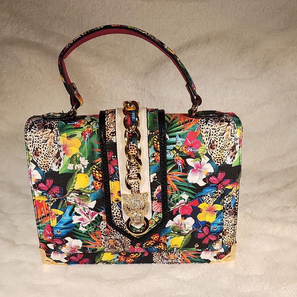 Aldo Vibrant Floral Satchel